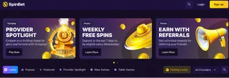 SpinBet casino promotions: Provider Spotlight, Weekly Free Spins, and Referral Rewards